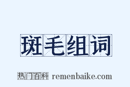 斑毛组词是什么意思的图片